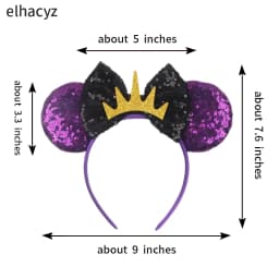 Disney Maleficent Headbands Kids Cosplay Horns of Witch Bow Hair Accessories Women Mickey Ears Hairband Girls For Festival Party