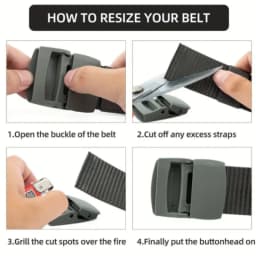 6pcs Men's Casual Belt, Adjustable Plastic Buckle, Women's Belt, Multifunctional Outdoor Belt, Suitable for Outdoor Activities