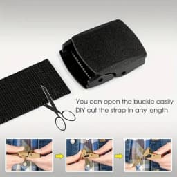 6pcs Men's Casual Belt, Adjustable Plastic Buckle, Women's Belt, Multifunctional Outdoor Belt, Suitable for Outdoor Activities