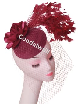 Veils Flower Fascinator Hat Hair Clip Ladies Kentucky Derby Ascot Festival Costume Party Show girl Headwear Women Pillbox Cap