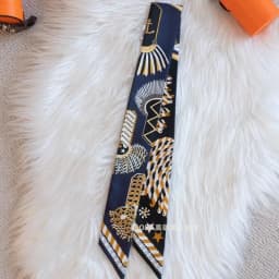 Luxury Long Scarf with Epaulet Design for Hermes Inspired Basket Bag Handle Styling Ins Trendy Accessory Free Shipping