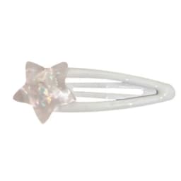 2pcs White Star Bangs Side Clip Women Girls Sweet Cute Snap Clip Hairpin Barrettes Korean Style Fashion Hair Accessories