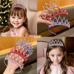 3 crown headbands with fashionable temperament. Crown hair clips suitable for daily use as hair accessories