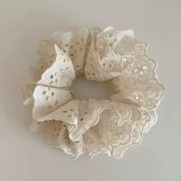 Elegant Embroidered Hollow Lace Double-Layer Large Intestine Hairband Hair Accessories For Women