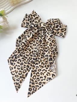 1/3 Pcs Fashion Leopard Zebra Oversized Bow Ribbon Barrettes Hair Clips For Women Girls Party Hair Accessories