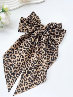 1/3 Pcs Fashion Leopard Zebra Oversized Bow Ribbon Barrettes Hair Clips For Women Girls Party Hair Accessories