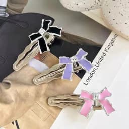 Sweet Bow Heart Rhinestone Hairpin High-End Hair Accessories For Women