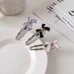 Sweet Bow Heart Rhinestone Hairpin High-End Hair Accessories For Women
