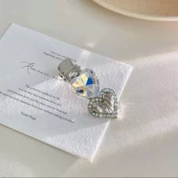 Sweet Bow Heart Rhinestone Hairpin High-End Hair Accessories For Women