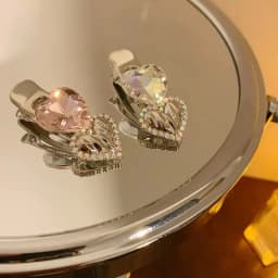 Sweet Bow Heart Rhinestone Hairpin High-End Hair Accessories For Women