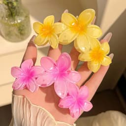 1/2pcs Fashion Gradient Egg Flower Hair Claws Clip For Women Sweet Acrylic Girls Hairpins Headwear Hair Accessorie