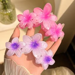 1/2pcs Fashion Gradient Egg Flower Hair Claws Clip For Women Sweet Acrylic Girls Hairpins Headwear Hair Accessorie