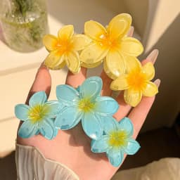 1/2pcs Fashion Gradient Egg Flower Hair Claws Clip For Women Sweet Acrylic Girls Hairpins Headwear Hair Accessorie