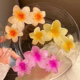 1/2pcs Fashion Gradient Egg Flower Hair Claws Clip For Women Sweet Acrylic Girls Hairpins Headwear Hair Accessorie
