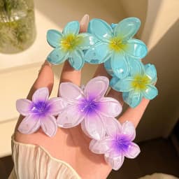1/2pcs Fashion Gradient Egg Flower Hair Claws Clip For Women Sweet Acrylic Girls Hairpins Headwear Hair Accessorie