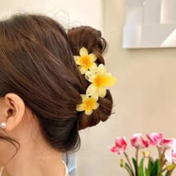 1/2pcs Fashion Gradient Egg Flower Hair Claws Clip For Women Sweet Acrylic Girls Hairpins Headwear Hair Accessorie