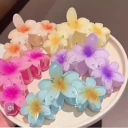 1/2pcs Fashion Gradient Egg Flower Hair Claws Clip For Women Sweet Acrylic Girls Hairpins Headwear Hair Accessorie