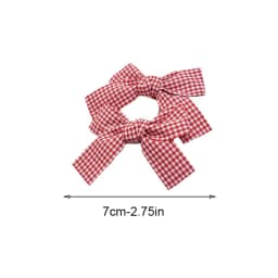 2 pieces of children's hair clip with bowknot, suitable for little girls and primary school students, plaid pattern hair accesso