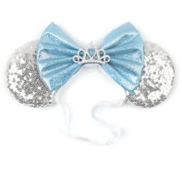 3.3"Cute Cartoon Mouse Ear Elastic Headbands Fashion Glitter Adjusted Hairband Baby DIY Hair Accessories Festival Trip Party