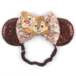 3.3"Cute Cartoon Mouse Ear Elastic Headbands Fashion Glitter Adjusted Hairband Baby DIY Hair Accessories Festival Trip Party
