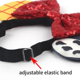 3.3"Cute Cartoon Mouse Ear Elastic Headbands Fashion Glitter Adjusted Hairband Baby DIY Hair Accessories Festival Trip Party