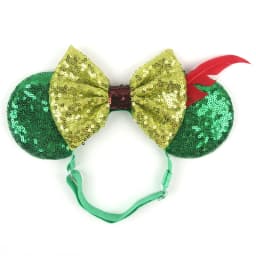 3.3"Cute Cartoon Mouse Ear Elastic Headbands Fashion Glitter Adjusted Hairband Baby DIY Hair Accessories Festival Trip Party