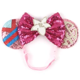 3.3"Cute Cartoon Mouse Ear Elastic Headbands Fashion Glitter Adjusted Hairband Baby DIY Hair Accessories Festival Trip Party