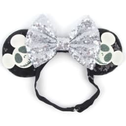 3.3"Cute Cartoon Mouse Ear Elastic Headbands Fashion Glitter Adjusted Hairband Baby DIY Hair Accessories Festival Trip Party
