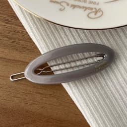 South Korean FRANCE hollow out oval temperament bangs clip small black broken hair side clip top clip hair accessories