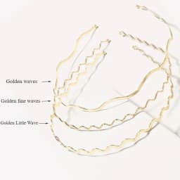 3 Styles Women Gold Metal Wave Bending Hairbands Geometric Thin Headbands Elegant Headdress for Daily Party New Headwear 2025New