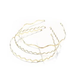 3 Styles Women Gold Metal Wave Bending Hairbands Geometric Thin Headbands Elegant Headdress for Daily Party New Headwear 2025New