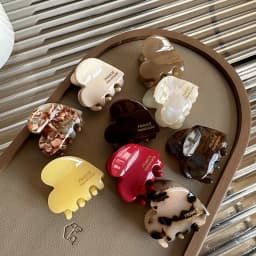 Small Hair Claw Acetate Hair Crabs For Girls Cute Heart Shaped Hair Clips Children Women Causal Hairpin Hair Accessories