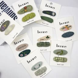 Simple New Sweet Girls Children Hair Clips Oval Embroidered Flower Princess Kids Headwear Korean Cute Baby Woman Broken Hairpin