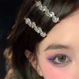 Shiny Rhinestone Barrettes Luxury Fashion Hair Clips For Women Silver Color Hairpins Girls Hairgrips Hair Jewelry Accessories