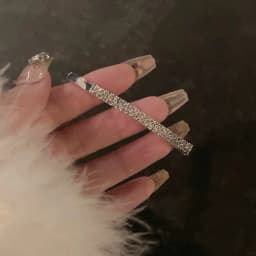 Shiny Rhinestone Barrettes Luxury Fashion Hair Clips For Women Silver Color Hairpins Girls Hairgrips Hair Jewelry Accessories