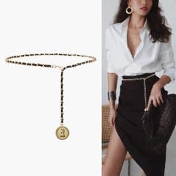 Fashion Chain Belt Female Waist Metal Belts For Women Luxury Tassel Thin Waistband Dress Coat Adjustable Corset