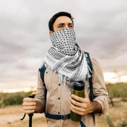 Cotton Wild Desert Scarf Neck Neck Men's and Women's Arabic Fringed Scarf Desert Wrap
