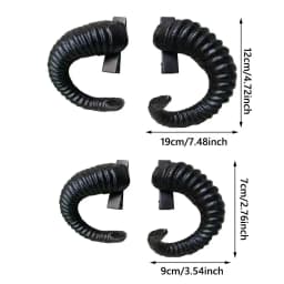 1 Pair Dark Lolita Headband Ram Horns Shape Hair Accessories Devil Horn Headband Photography Prop Black Gothic Style