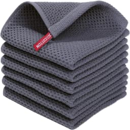 1/6Pcs Hot-selling Pure Cotton Honeycomb Kitchen Square Towel Set Easy To Clean with Hook Waffle 30*30cm