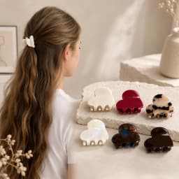 Acetate Mini Heart Hair Claw Clip for Women Korean Tortoiseshell Small Non Slip Jaw Clip Cute Half Up Hair Accessories for Girls