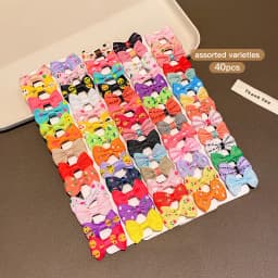40 colorful styles of random bow hair clips, sweet and cute hair accessories suitable for daily use