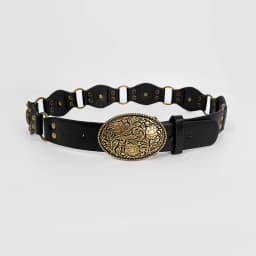 Western Cowgirl Cowboy Designer Belts For Women Retro Y2K Spliced Girdles Waistband Female Personality Round Trend Jeans Belt