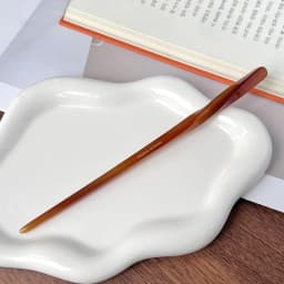 Korean FRANCE Simple One Word Long Plate Hairpin Vintage Flower Bud Hair Insert Ancient Hanfu Chopsticks Hairpin