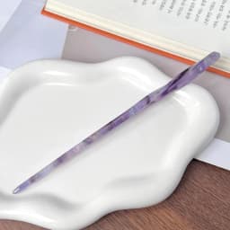 Korean FRANCE Simple One Word Long Plate Hairpin Vintage Flower Bud Hair Insert Ancient Hanfu Chopsticks Hairpin