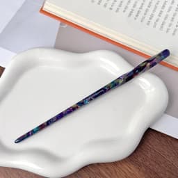 Korean FRANCE Simple One Word Long Plate Hairpin Vintage Flower Bud Hair Insert Ancient Hanfu Chopsticks Hairpin