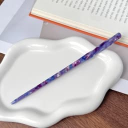 Korean FRANCE Simple One Word Long Plate Hairpin Vintage Flower Bud Hair Insert Ancient Hanfu Chopsticks Hairpin