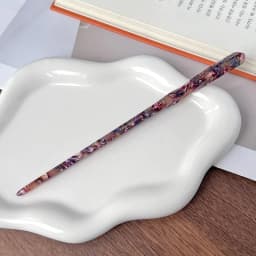 Korean FRANCE Simple One Word Long Plate Hairpin Vintage Flower Bud Hair Insert Ancient Hanfu Chopsticks Hairpin
