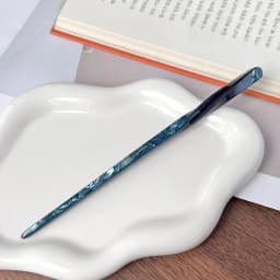 Korean FRANCE Simple One Word Long Plate Hairpin Vintage Flower Bud Hair Insert Ancient Hanfu Chopsticks Hairpin