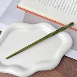 Korean FRANCE Simple One Word Long Plate Hairpin Vintage Flower Bud Hair Insert Ancient Hanfu Chopsticks Hairpin