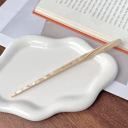 Korean FRANCE Simple One Word Long Plate Hairpin Vintage Flower Bud Hair Insert Ancient Hanfu Chopsticks Hairpin